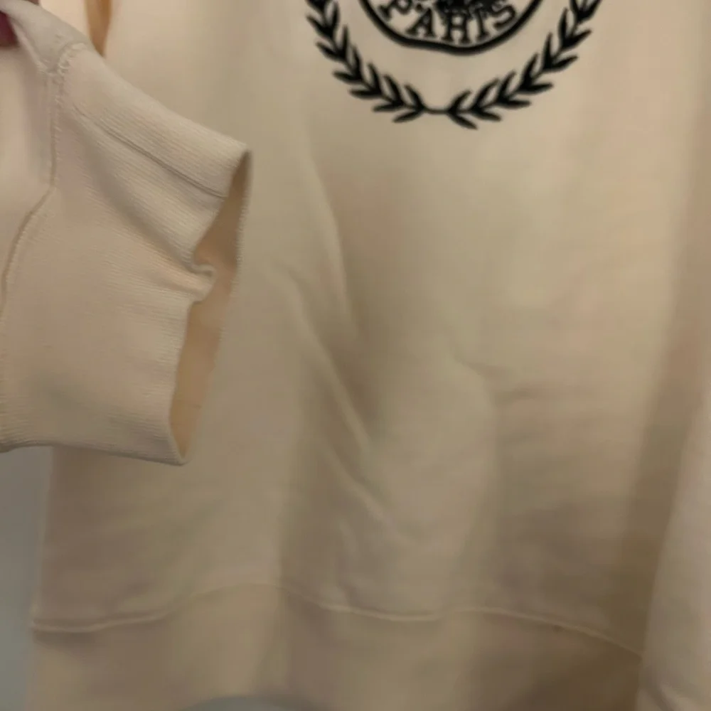 ANINE BING WOMENS MILES CREWNECK COLLEGIATE SWEATSHIRT CREAM SIZE MEDIUM - Picture 4 of 10